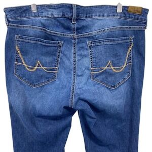 Ariat Denim Bootcut Jeans Womens 34R  Dark Wash Stylish Back Pockets Stretch
